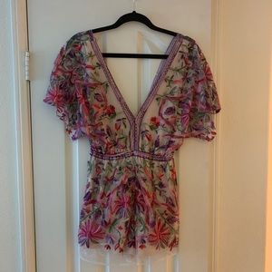 Selfie Leslie Embroidered Romper
